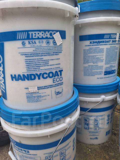 Шпаклевка Terraco 25 кг, в наличии. Цена: 1 200₽ во Владивостоке