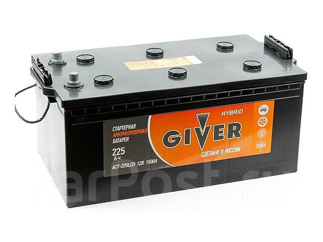 Аккумулятор Giver 225Ач 1500А 6СТ-225 H52.3 минус 2500 р. за старый ...