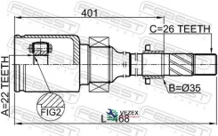 ���� ���������� ������ 22X35X26 Febest 0511Bmatrh 0511BMATRH ����