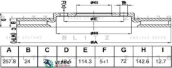 ���� ��������� �������� ������������� Mazda 626 92-/Xedos 6 92-/Premacy 99-, FORD Probe 93- Blitz BS0632 BS0632 ����