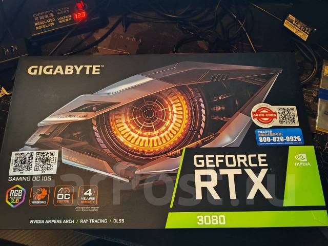 Видеокарта Gigabyte (Gigabyte RTX 3080 Gaming OC 10G), LHR + блок воды ...