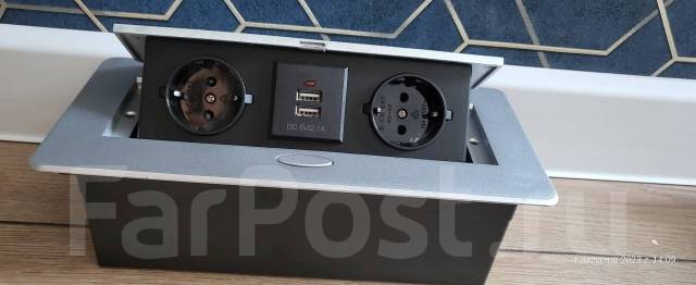 Встраиваемый блок розеток, горизонтальный с USB, новый, в наличии. Цена ...