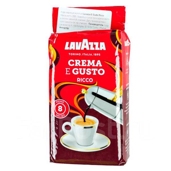 Кофе Lavazza Crema E Gusto Ricco 250 г молотый 1 уп. х 20 шт, в