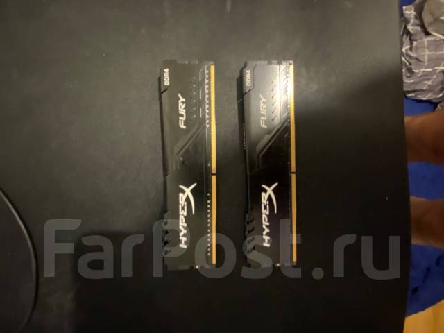 Оперативная память Hyper X Fury DDR4 16GB (8+8), 16 гб, б/у, в наличии ...