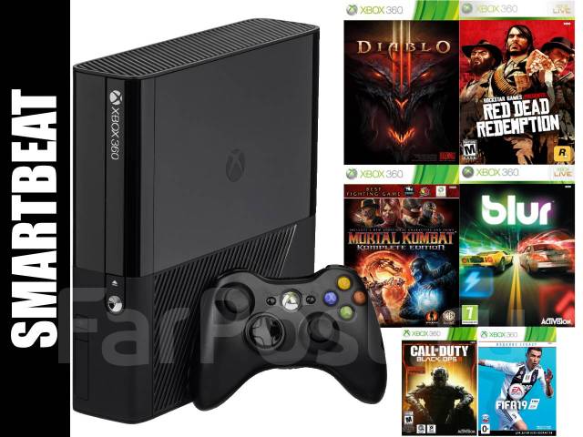 Xbox 360 250 ГБ + 50 топовых Игр, Гарантия, б/у, в наличии. Цена: 13 ...