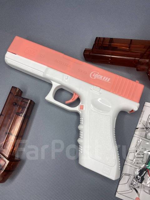Водяной электрический пистолет glock розовый, новый, в наличии. Цена: 1 ...