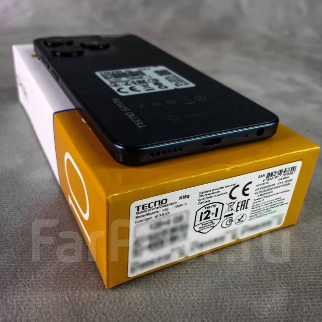 Tecno Spark 10 8ГБ+128ГБ Чёрный! Ростест! NFC! +BTнаушники, 6.56 ...