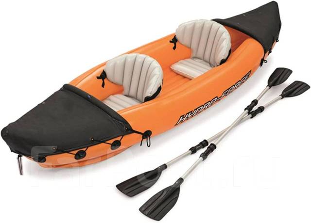 Надувная лодка каяк байдарка bestway lite-rapid x2 kayak, без двигателя ...