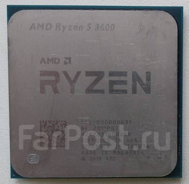 Процессор AMD Ryzen 5 3600, б/у, в наличии. Цена: 6 700₽ во Владивостоке