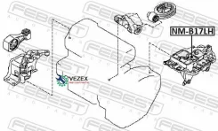 ������� ��������� ����� Nissan JUKE 1.2 DIG-T 14, 1.6 10, 4x4, Nismo 1 Febest NMB17LH NMB17LH ����