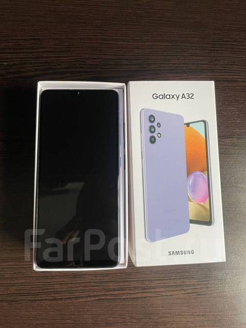Samsung Galaxy A32, 128 гб, 6.40", моноблок, фиолетовый, 4G LTE, Dual ...