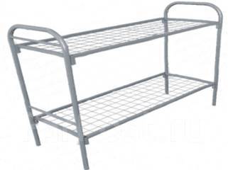 Кровать металлическая двухъярусная "Бюджет" (700х1900, сетка 100х100 ...