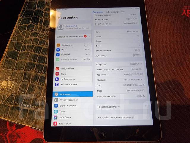 Продам планшет Apple iPad Air (В Идеале) A1475 (с SIM картой), 9.7 ...