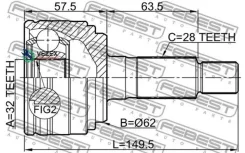 ���� Mazda 6 GH -12 �����. Febest 0510GHMT 0510GHMT ����