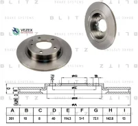���� ��������� Mazda 323/626/MX-6 92- ����. Blitz BS0138 BS0138 ����
