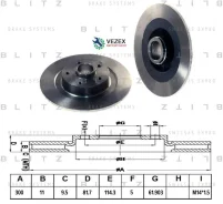 ���� ��������� Renault Laguna/Latitude 07- ����. Blitz BS0274 BS0274 ����