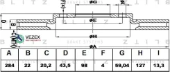 ���� ��������� FIAT Doblo/Bravo/Croma/Stilo 95- �����. ����. Blitz BS0364 BS0364 ����