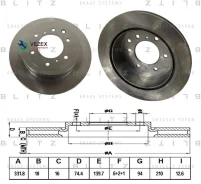 ���� ��������� ������ ������������� Mitsubishi Pajero 07- Blitz BS0381 BS0381 ����