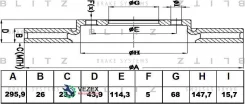 ���� ��������� �������� ������������� Renault Grand Scenic/Laguna/Latitude/Megane/�Scenic 07- Blitz BS0408 BS0408 ����