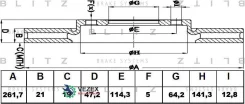 ���� ��������� �������� ������������� Honda Civic 01- Blitz BS0427 BS0427 ����
