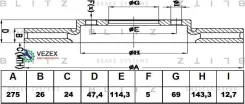 ���� ��������� Hyundai Elantra 06- �����. ����. Blitz BS0444 BS0444 ����