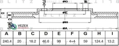 ���� ��������� FIAT Palio/Albea 96- �����. ����. Blitz BS0465 BS0465 ����