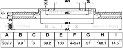 ���� ��������� ������ OPEL Vectra B 95- Blitz BS0491 BS0491 ����