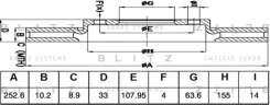���� ��������� FORD Focus 1 98- ����. Blitz BS0511 BS0511 ����
