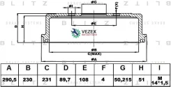 ������� ��������� AUDI 80/100/200 76- Blitz BT0110 BT0110 ����