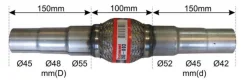 ����� ��������� ������ � ���������� D45/48/55/D42/45/52L���. �400L����. �100 Bosal 265003 265003 ����