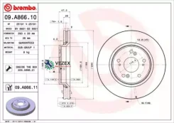 ���� ��������� Honda CR-V 07- 2.0-2.4 �����. Brembo 09A86610 09A86610 ����