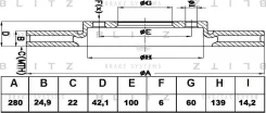 ���� ��������� �������� ������������� OPEL Astra/Meriva 04- Blitz BS0178 BS0178 ����