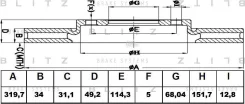 ���� ��������� �������� ������������� Infiniti FX 35/45 03- Blitz BS0378 BS0378 ����