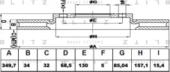 ���� ��������� �������� ������������� AUDI Q7 06-/ VW Touareg 02-/ Porsche Cayenne 02- Blitz BS0390 BS0390 ����