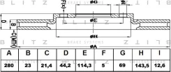 ���� ��������� ����� ����� KIA CEED 12- Blitz BS0456 BS0456 ����