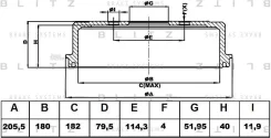 ������� ��������� Daewoo Matiz 98-Chevrolet Spark 98- Blitz BT0128 BT0128 ����