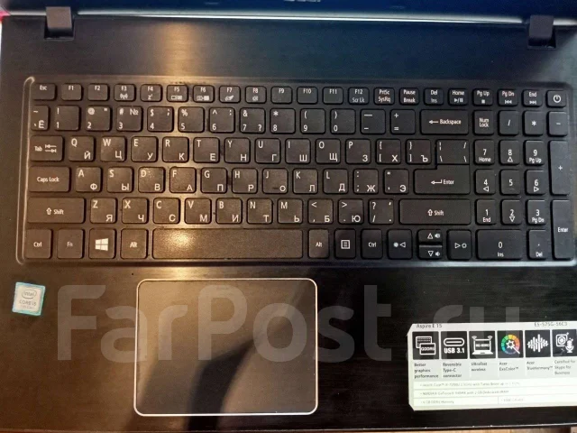 Acer Aspire E15. 15.6", 2,5����, ��� 12 ��, ���� 500���, WiFi: 1, Bluetooth: 1, ����������� �� 5��. ����