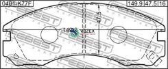 ������� ��������� �������� Mitsubishi Lancer CY CZ# 2007.03-2017.12 [EUR] Febest 0401K77F 0401K77F ����