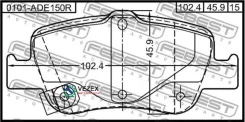 ������� ��������� ������ �������� Toyota Auris/Hybrid (UKP) ADE15# NDE150 NRE150 ZRE15# ZZE150 ZWE15 Febest 0101ADE150R 0101ADE150R ����