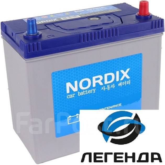Аккумулятор Nordix SMF75B24L 520A, обратная (левое), 55 А.ч. корея ...