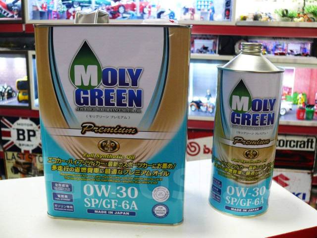 Моторное масло MOLY Green Premium (+PAO) 0W-30 (4л) Япония ...