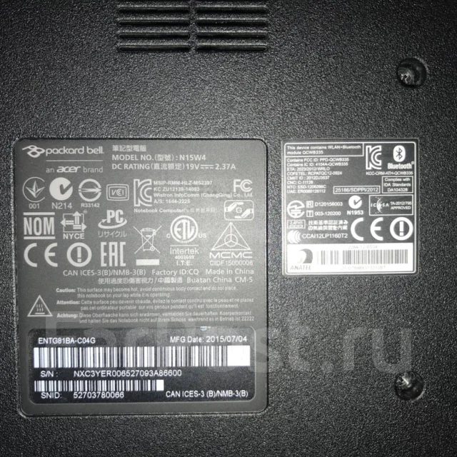 Packard Bell. WiFi: 1, Bluetooth: 1 ����