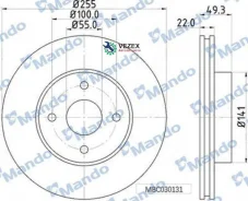 ���� ��������� Hyundai Accent (LC) 00-06 �����. ����. Mando MBC030132 MBC030132 ����