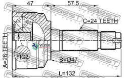 ���� �������� 26X47X24 0110-075 Febest 0110075 0110075 ����