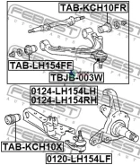 ����� �������� ������� ����� Toyota Hiace VAN, Commuter LH1, RZH10#,11#,125,135, Febest 0124LH154LH 0124LH154LH ����