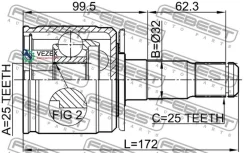 ���� Mitsubishi Pajero 91-04 ����. ���. Febest 0411V43LH 0411V43LH ����