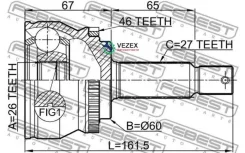 ���� �������� 26X60X27 Febest 1210Ceeda46 1210CEEDA46 ����