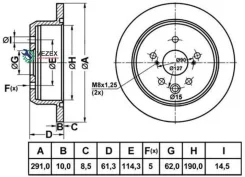 ���� ��������� Performance Lexus IS 2.2-2.5 05- ������ NIBK RN1438DSET RN1438DSET ����