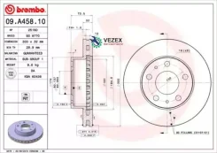 ���� ��������� PSA/FIAT Jumper/Boxer/Ducato 06- ����. �����. D=300 (� ����. 1 ��. ) Brembo 09A45810 09A45810 ����