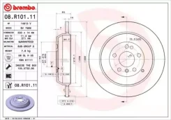 ���� ����. ���. [330x14] 5 ���. Mercedes W164 ML 2,8-5,0/CDI 07/05-/W251 R 2,8-5,0/CDI 01/06- Brembo 08R10111 08R10111 ����